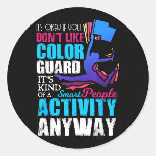 Sticker Rond Cadeau de citation de garde de couleur de personne