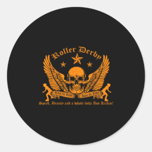 Sticker Rond Cadeau de citations drôles d'amoureux de Roller De