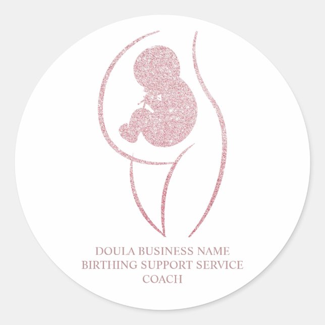 Sticker Rond Cadeau de coach de naissance et d'infirmière de gr (Devant)