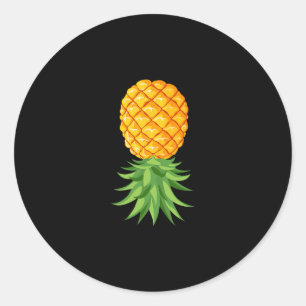 Sticker Rond Cadeau de Croisière de l'Ananas à l'Envers pour Co