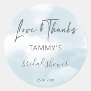 Sticker Rond Cadeau de faveur de bower de mariage Cloud nine