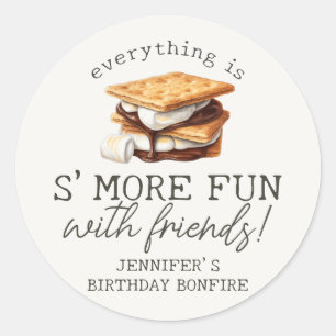 Sticker Rond Cadeau de fête d'anniversaire extérieur pour feu d