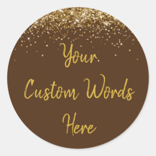 Sticker Rond Cadeau de fête d'anniversaire personnalisé en choc