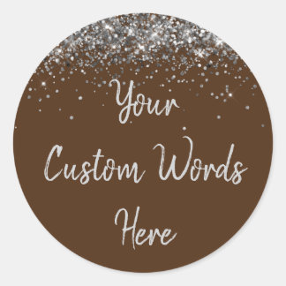 Sticker Rond Cadeau de fête d'anniversaire personnalisé en choc