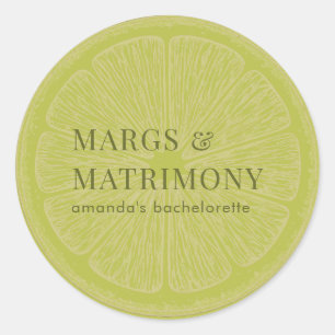 Sticker Rond Cadeau de fête de fiançailles Margs & Matrimony Li