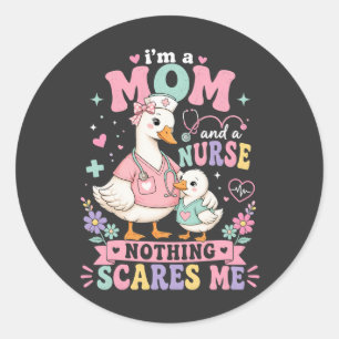 Sticker Rond Cadeau de fête des mères pour maman et infirmière 