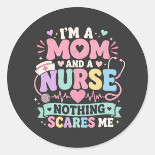 Sticker Rond Cadeau de fête des mères pour maman et infirmière