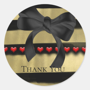 Sticker Rond Cadeau de fête moderne Saint-Valentin noir arc-en-
