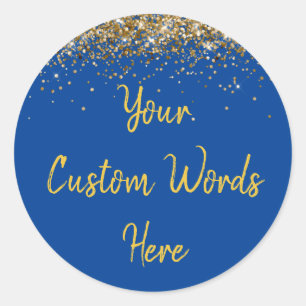Sticker Rond Cadeau de fête personnalisé Anniversaire personnal