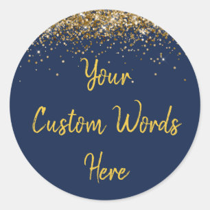 Sticker Rond Cadeau de fête personnalisé Anniversaire personnal