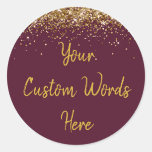 Sticker Rond Cadeau de fête personnalisé Son anniversaire Marro