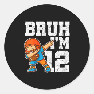 Sticker Rond Cadeau de football drôle de dab pour femmes j'ai 1