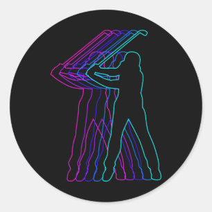 Sticker Rond Cadeau de golfeur de golf Vêtements pour garçons J
