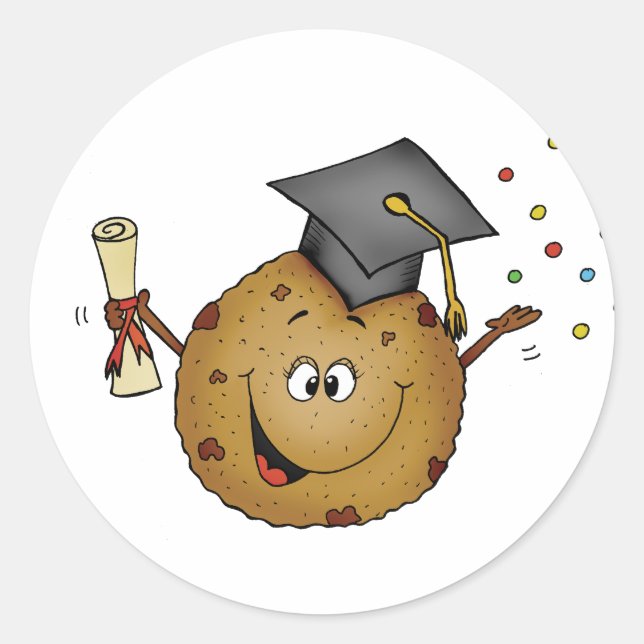 Sticker Rond Cadeau de graduation Smart Cookie (Devant)