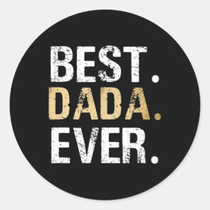 Sticker Rond Cadeau De Grandgirl Grandson Best Dada