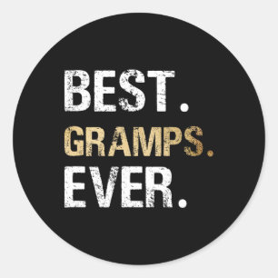 Sticker Rond Cadeau De Grandgirl Grandson Meilleurs Gramps Jama