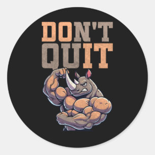 Sticker Rond Cadeau de gym pour hommes Motivation d'entraînemen
