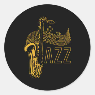 Cadeau de saxophone jazz saxophoniste' Autocollant