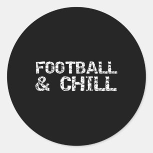 Sticker Rond Cadeau de joueur de football au lycée pour hommes