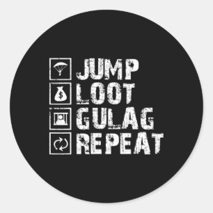 Sticker Rond Cadeau de joueur de répétition de Gulag de butin d