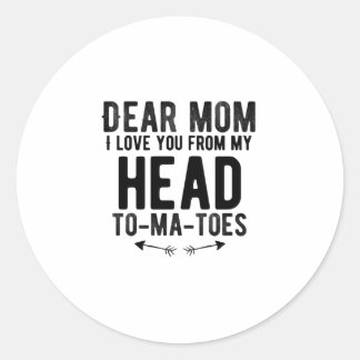 Sticker Rond cadeau de jour mère drôle pour mère maman
