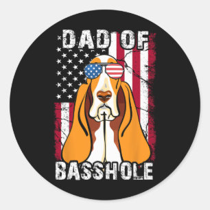 Sticker Rond Cadeau de la fête des pères Bet-hound Papa de Bhol