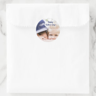 Sticker Rond Cadeau de la fête des pères pour papa Photo et n
