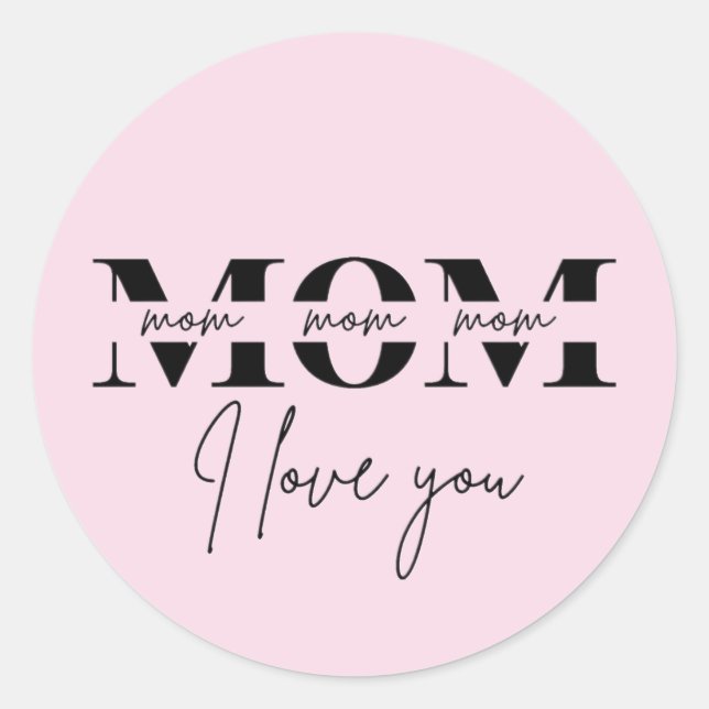 Sticker Rond Cadeau de maman élégant | Parfait pour la fête des (Devant)