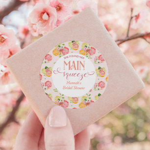 Sticker Rond Cadeau de mariage de citron principale
