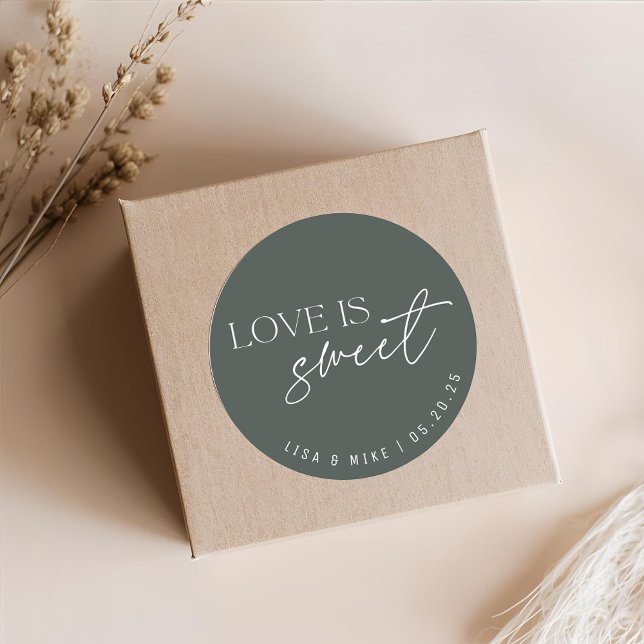 Sticker Rond Cadeau de mariage doux Amour Sage (Créateur téléchargé)