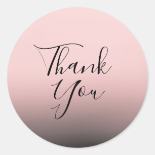 Sticker Rond Cadeau de mariage moderne chic rose pivoine et omb