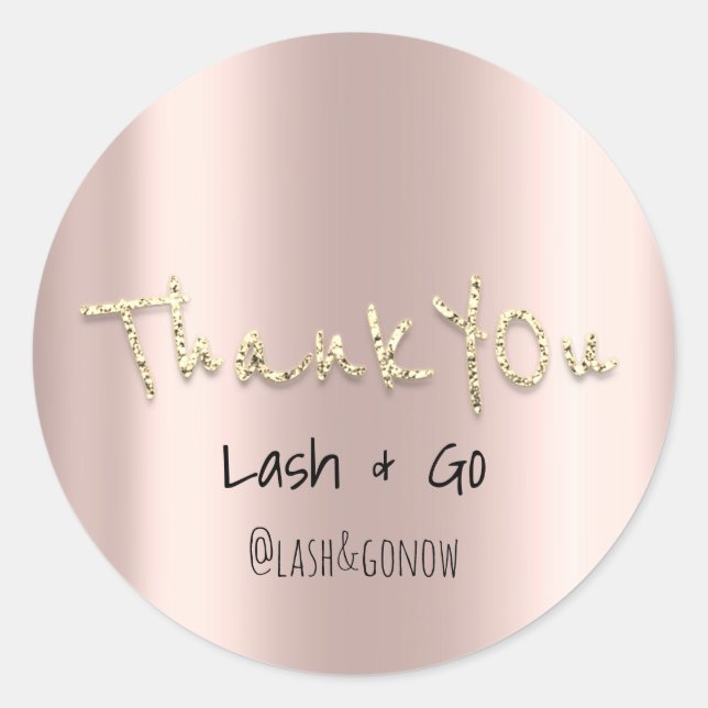 Sticker Rond Cadeau de mariage pour 16 ans de mariage Rose doré (Devant)