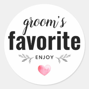 Sticker Rond Cadeau de mariage préféré du marié