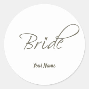 Sticker Rond Cadeau de Mariée Enterrement de Vie de Jeune Fille