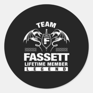 Sticker Rond Cadeau de membre à vie de l'équipe Fassett