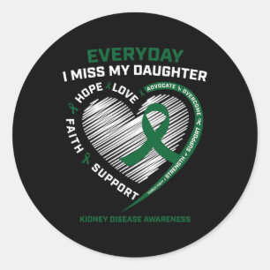 Sticker Rond Cadeau de mémoire Miss Ma fille Adjudication de ma
