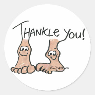 Sticker Rond Cadeau de Merci personnalisé