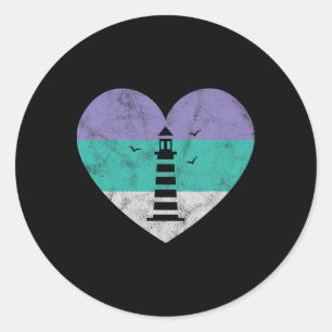 Sticker Rond Cadeau de navigation de phare pour femmes et fille