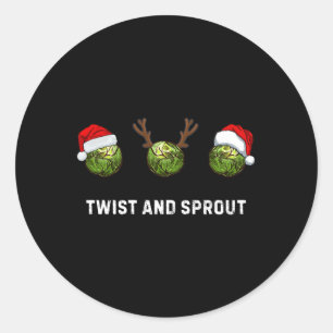 Sticker Rond Cadeau de Noël pour papa Twist And Sprout Chou de