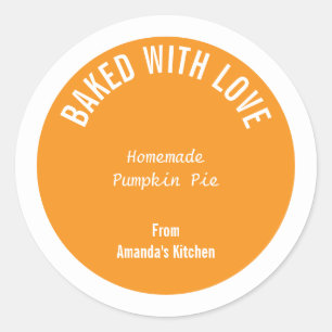Sticker Rond Cadeau de Noël Présent Faveur de fête Tarte à la c