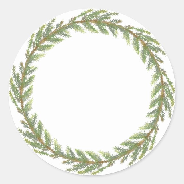 Sticker Rond Cadeau de Noël rustique fait maison avec bocal Mas (Devant)