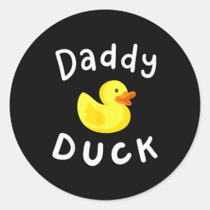 Sticker Rond Cadeau de papa canard pour l'anniversaire de canar