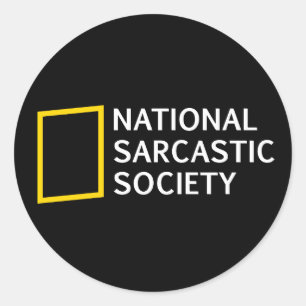 Sticker Rond Cadeau de parodie drôle de la Société Nationale Sa