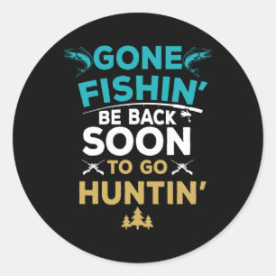 Sticker Rond Cadeau de pêcheur drôle de chasseur de pêche drôle