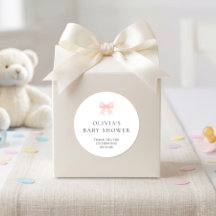 Cadeau de remerciement Baby Shower à ruban Gingham