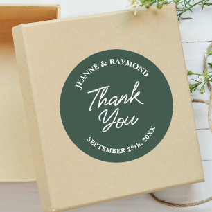Sticker Rond Cadeau de Remerciement de Mariage Personnalisé Mod
