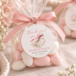 Sticker Rond Cadeau de remerciement pour Baby Shower avec un ge