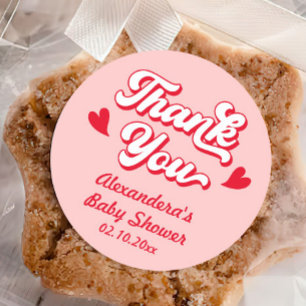 Sticker Rond Cadeau de remerciement pour Baby Shower de la Sain