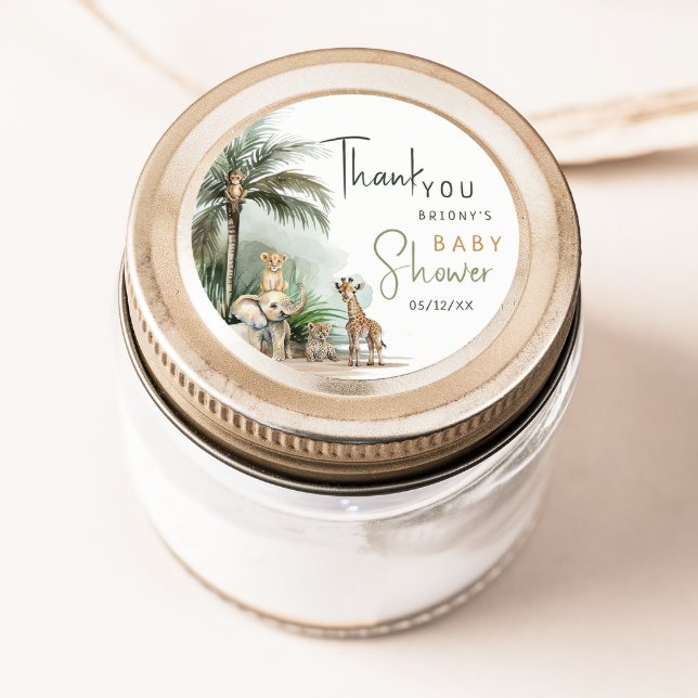 Sticker Rond Cadeau de remerciement pour Baby Shower sur les An (Créateur téléchargé)