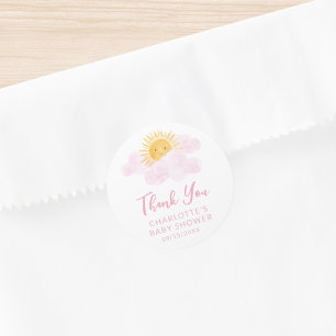 Sticker Rond Cadeau de remerciement pour Baby Shower Un Petit R